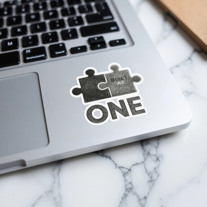 Built As One Puzzle Piece Laptop Sticker Product