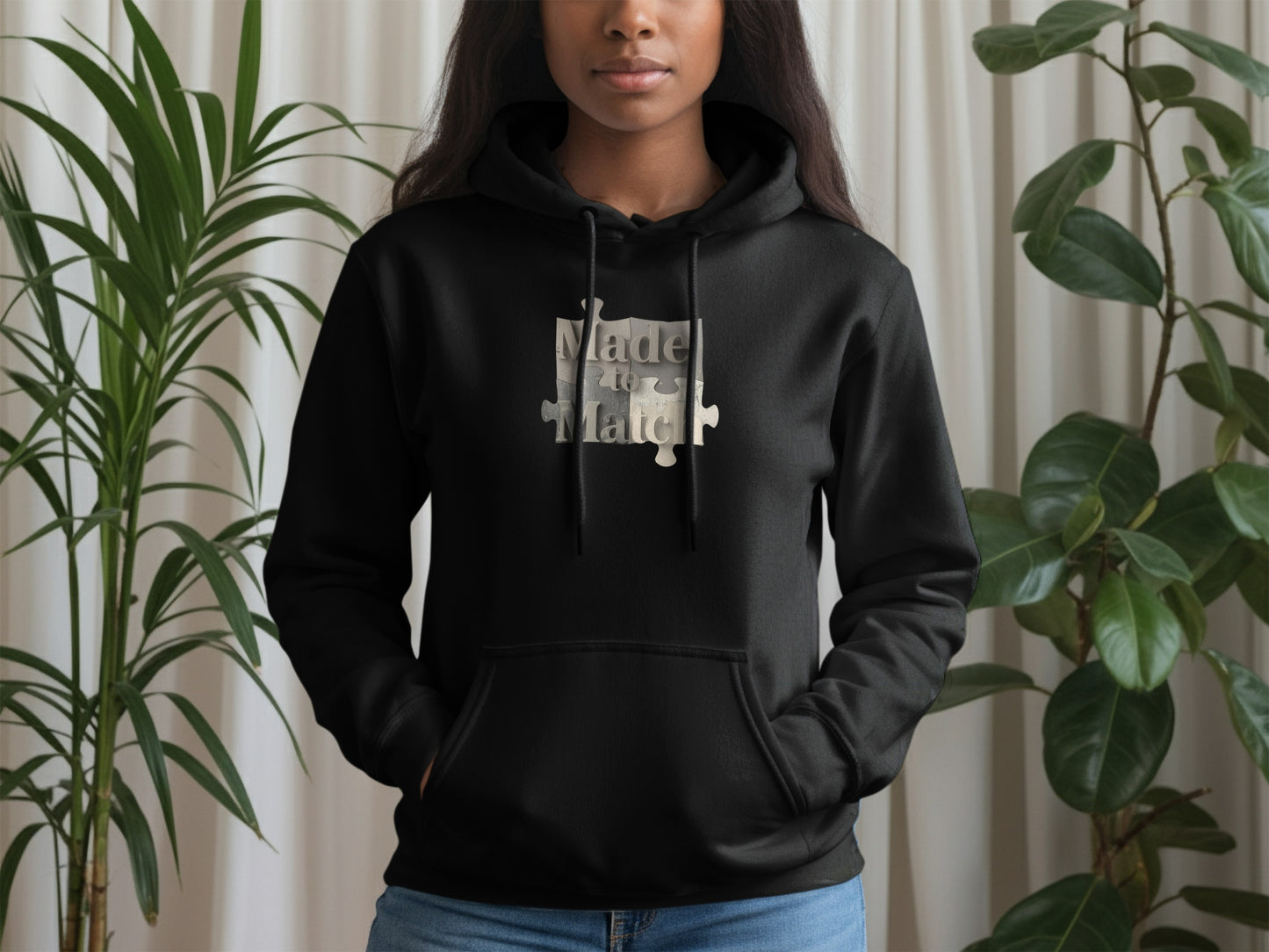 Made to Match Puzzle Piece Hoodie Apparel for Unisex