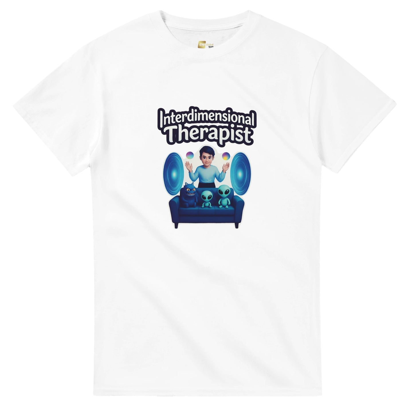Interdimensional Therapist graphic design on a Heavyweight T-shirt