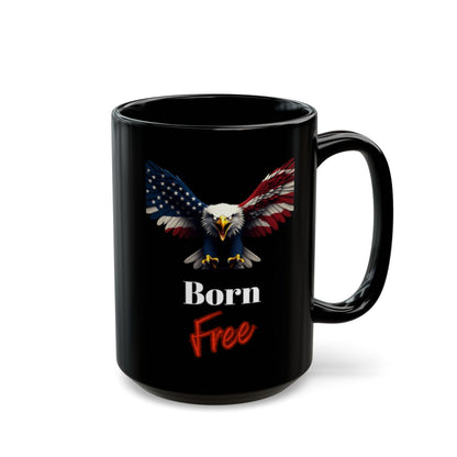Born Free Eagle With American Flag Wings Mug