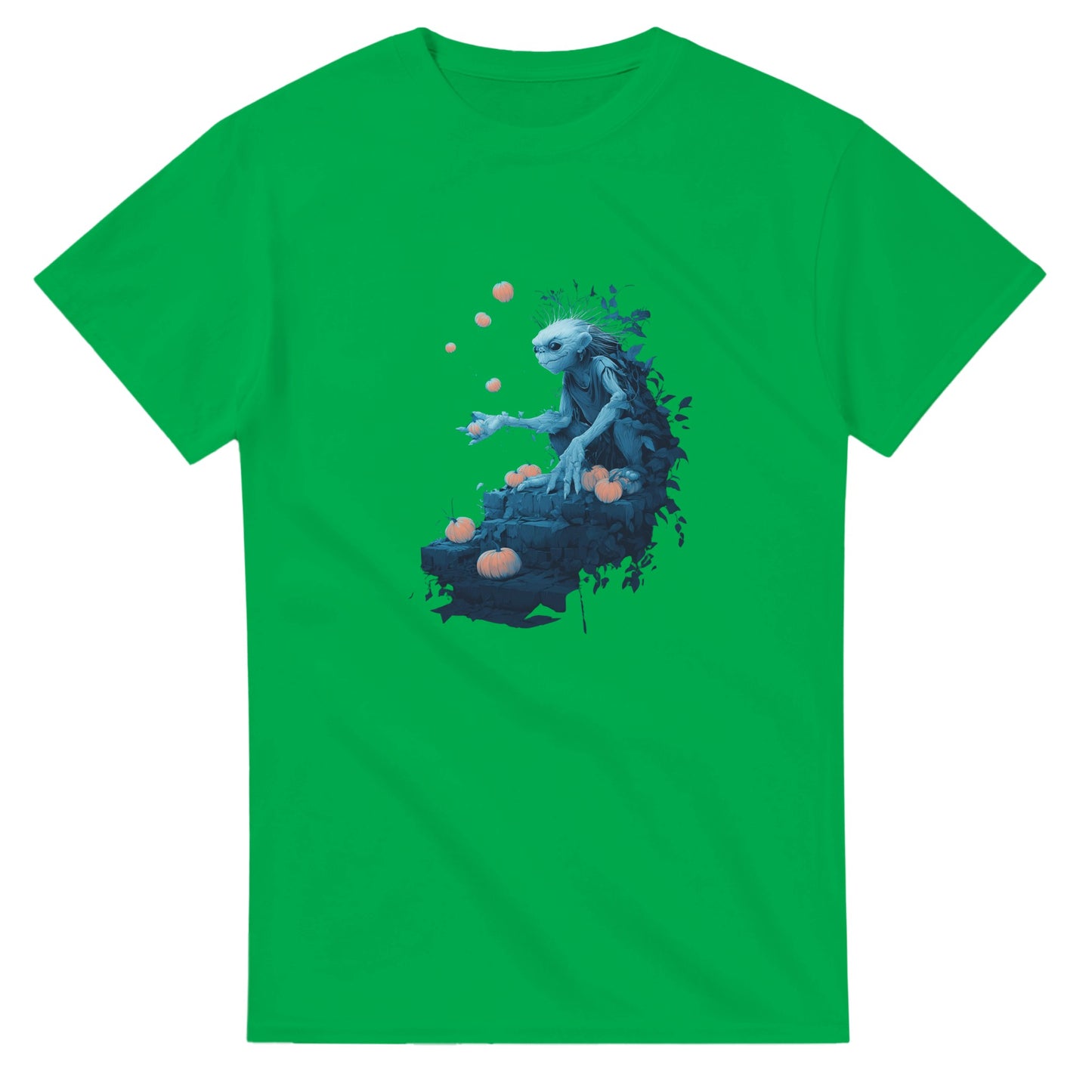Mystical Pumpkin Harvester on a Heavyweight T-shirt