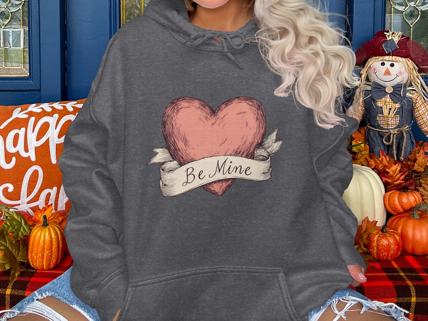 Be Mine Heart Graphic Sweatshirt Perfect for Love