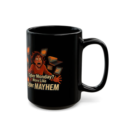Cyber Monday Mayhem Black Mug for Coffee Lovers