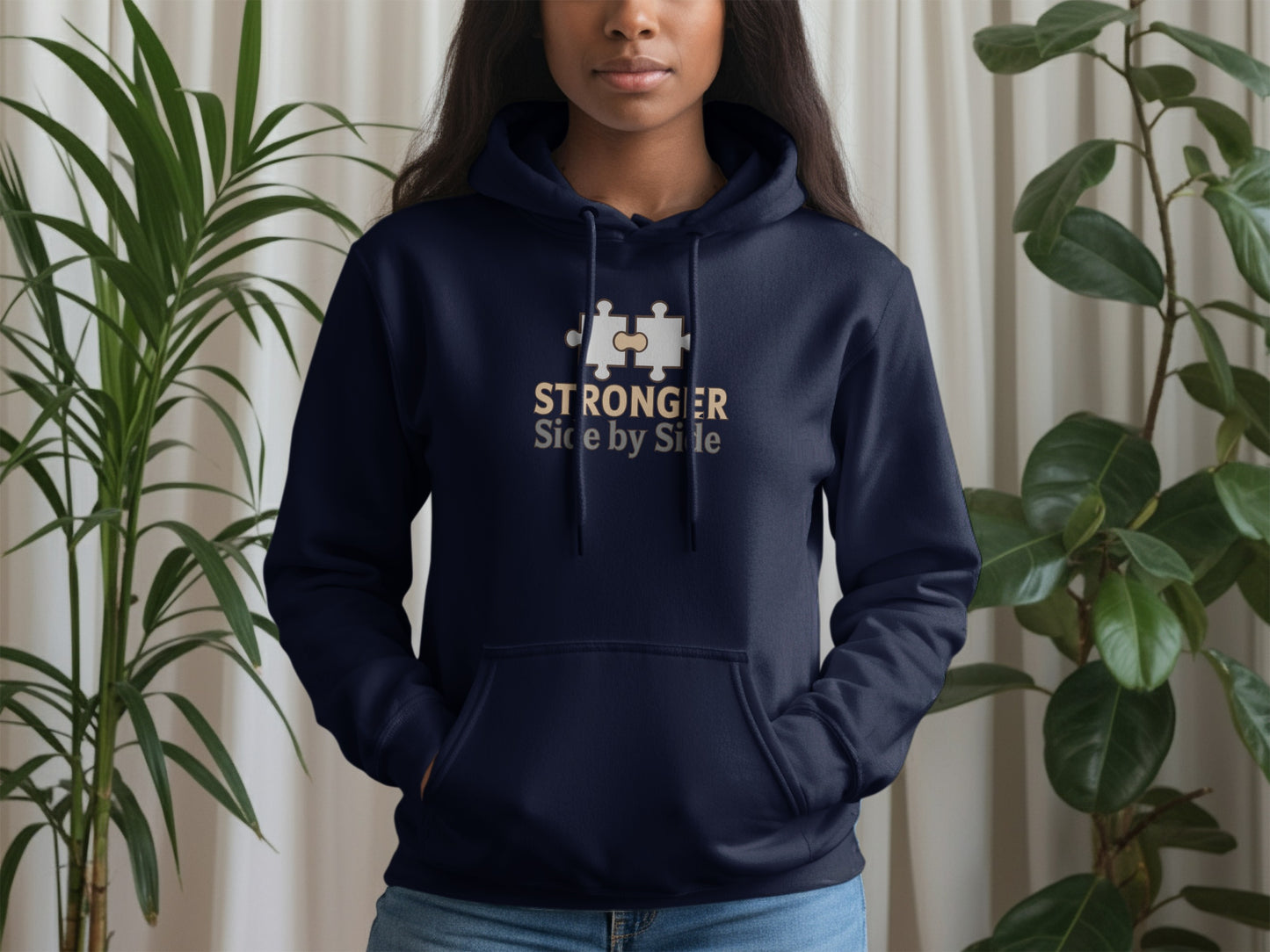 Stronger Side by Side Puzzle Piece Hoodie Product