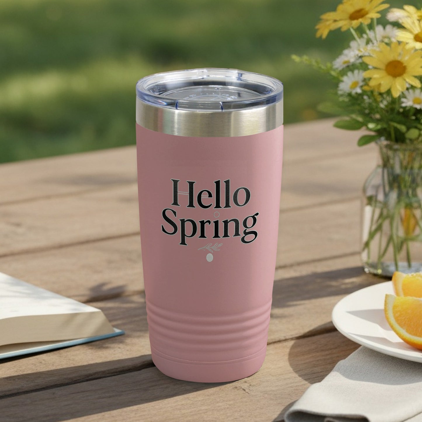 Hello Spring Insulated Travel Tumbler for Hot or Cold Drinks