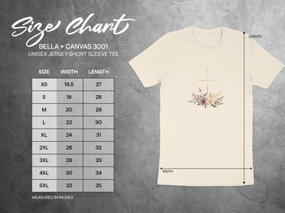 Golden Cross Floral Design Cream Unisex Short Sleeve product type
Unisex T-shirt
Short Sleeve Tee
Graphic T-shirt
Golden Cross Tee
Floral Design Shirt
Christian T-shirt
Faith Apparel
Religious Tee
Spiritual Shirt
Cream T-shirt
Beige T-shirt
Botanical Cross
Easter Tee
Inspirational Shirt
Worship Apparel
Bella Canvas 3001
Jersey Knit Tee
Casual T-shirt
Unisex Clothing
Gift Faith
