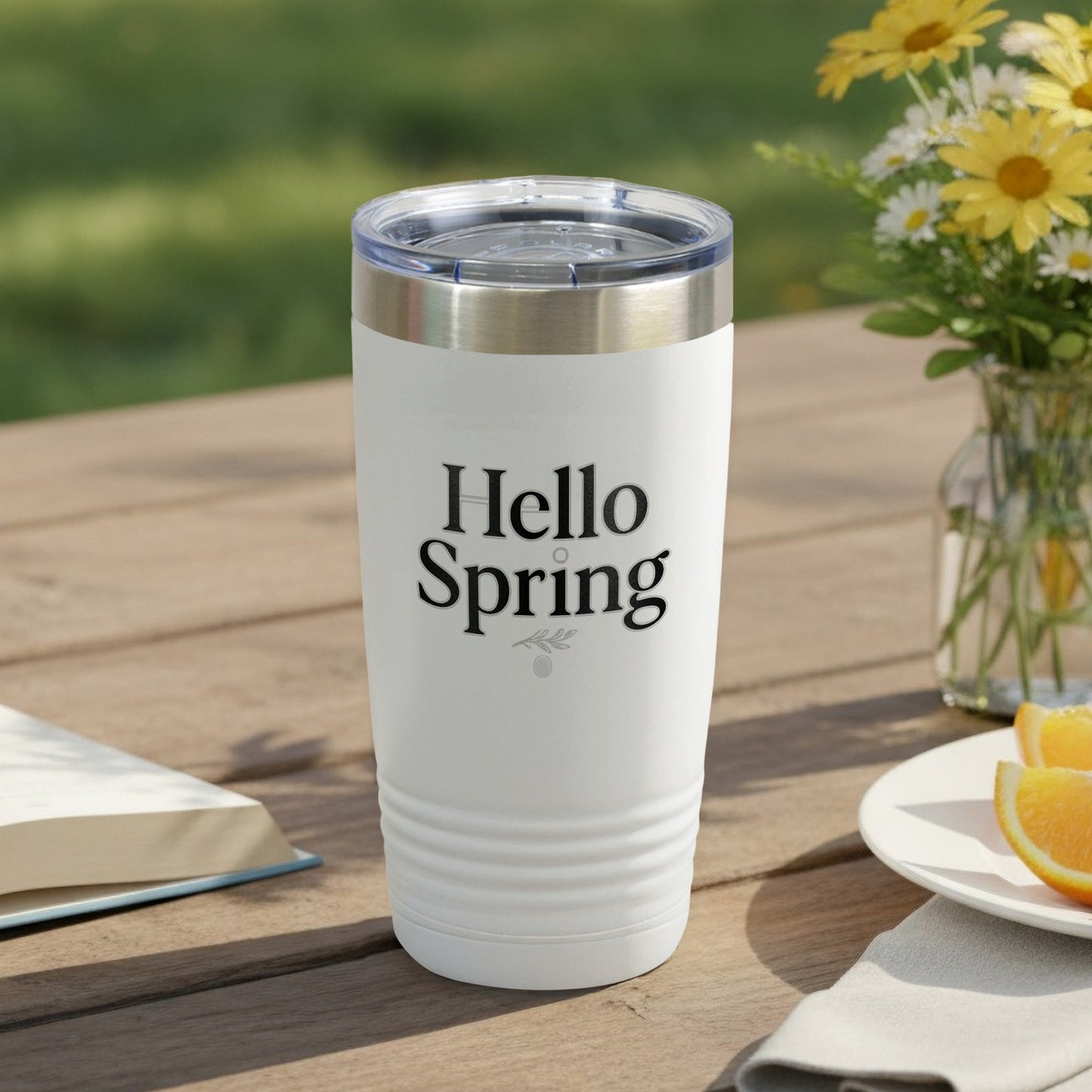 Hello Spring Printed Insulated Tumbler 20oz Cup