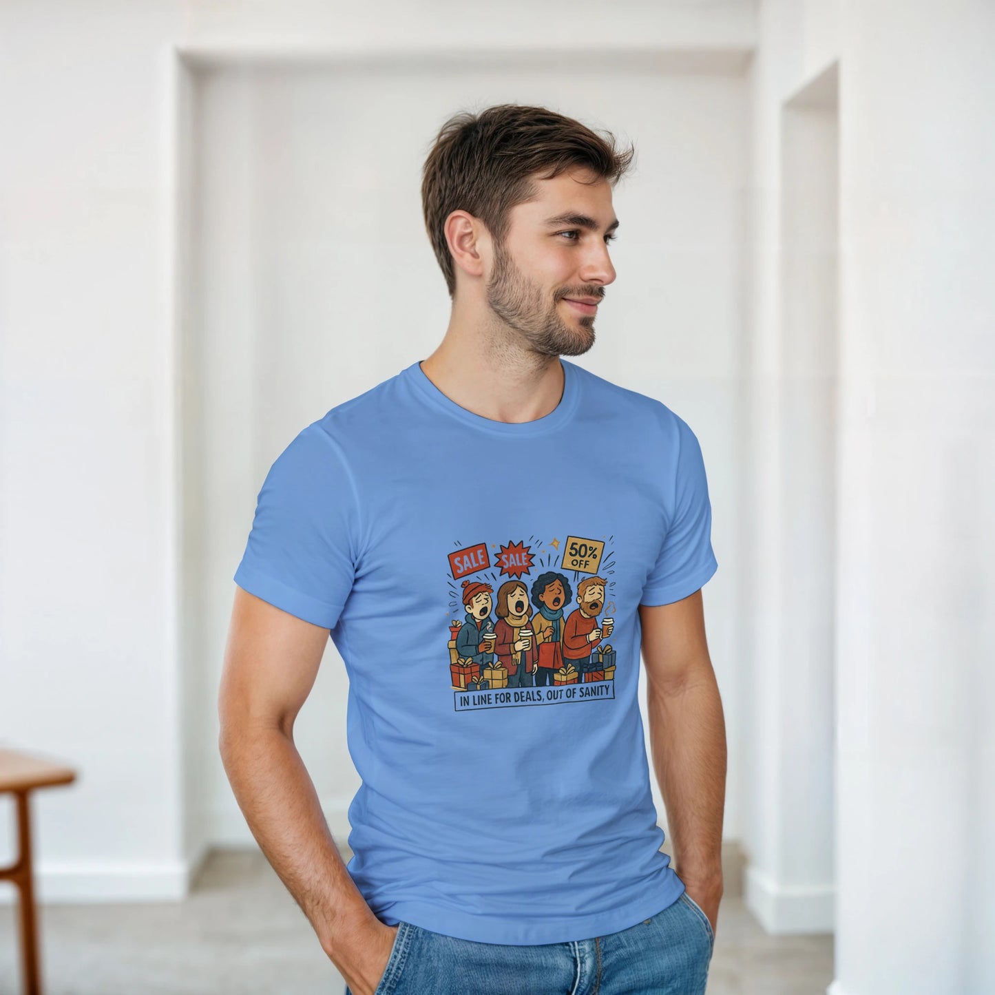 Out of Sanity Black Friday heavyweight t-shirt mockup