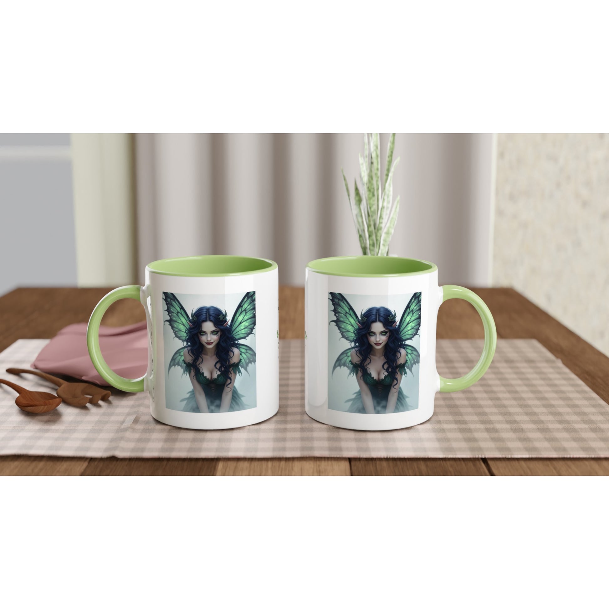 11oz ceramic mug with color inside ethereal fairy personalized