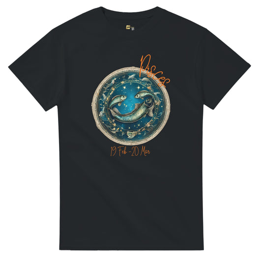 heavyweight crewneck t-shirt Astrology pisces fish personalized
