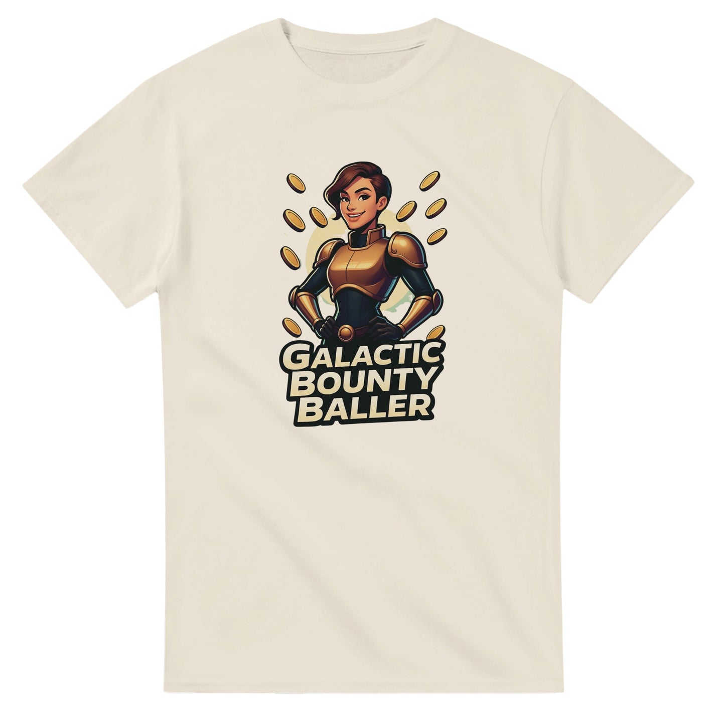 Galactic Bounty Baller graphic design on a Heavyweight T-shirt