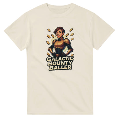 Galactic Bounty Baller graphic design on a Heavyweight T-shirt