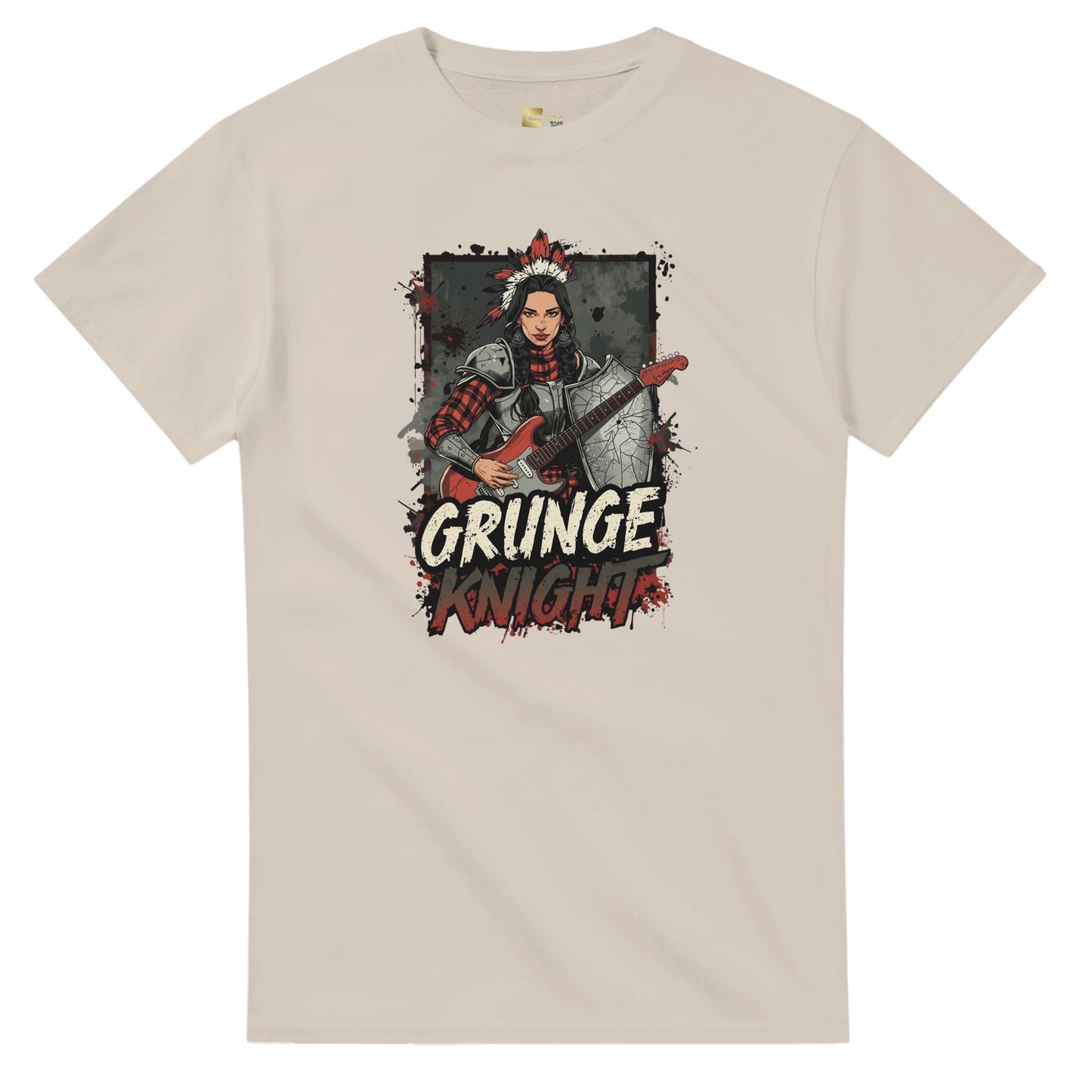 Grunge Knight graphic design on a Heavyweight T-shirt