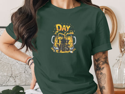 Day Drink Yes Beer Mug Graphic Design T-Shirt