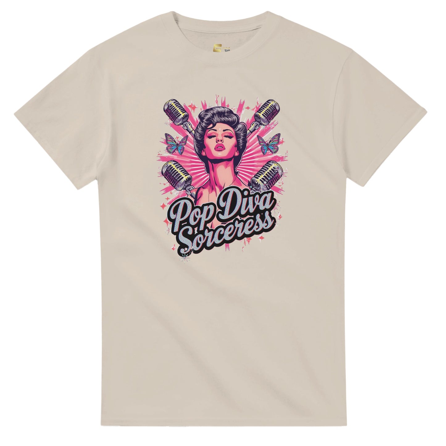 Pop Diva Sorceress graphic design on a Heavyweight T-shirt