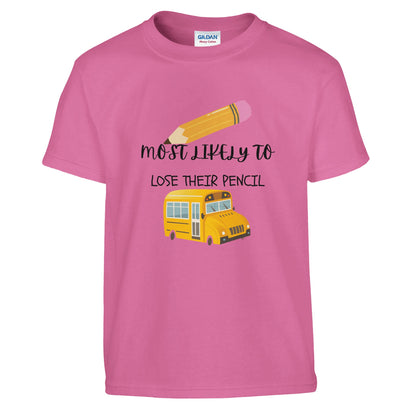 Most Likely To Lose Their Pencil on a heavyweight T-Shirt
