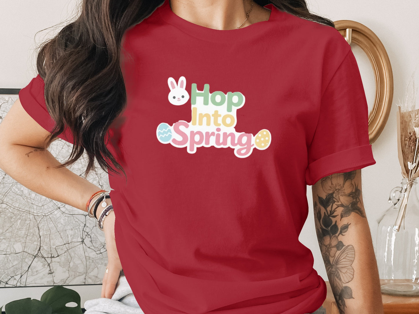 Hop Into Spring Bunny Eggs Festive Celebration product type
Hop Into Spring
Spring Bunny Shirt
Easter Egg Design
Rabbit Apparel
Seasonal Top
Festive Spring
Holiday Tee
Cute Graphic
Colorful Print
Spring Celebration
New Season Wear
Bunny Ears Art
Egg Decorations
Spring Vibes
Red Garment
Design Print
Fun Apparel
Family Holiday
Gift Idea Spring
Casual Tee