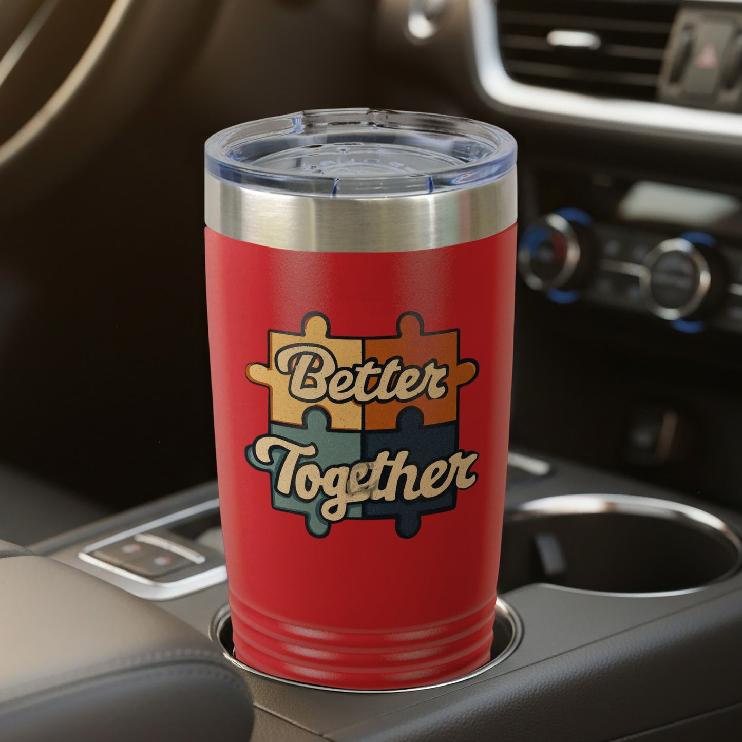 Better Together Puzzle Design Travel Mug