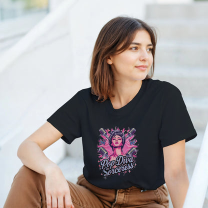 Pop Diva Sorceress graphic design on a Heavyweight T-shirt