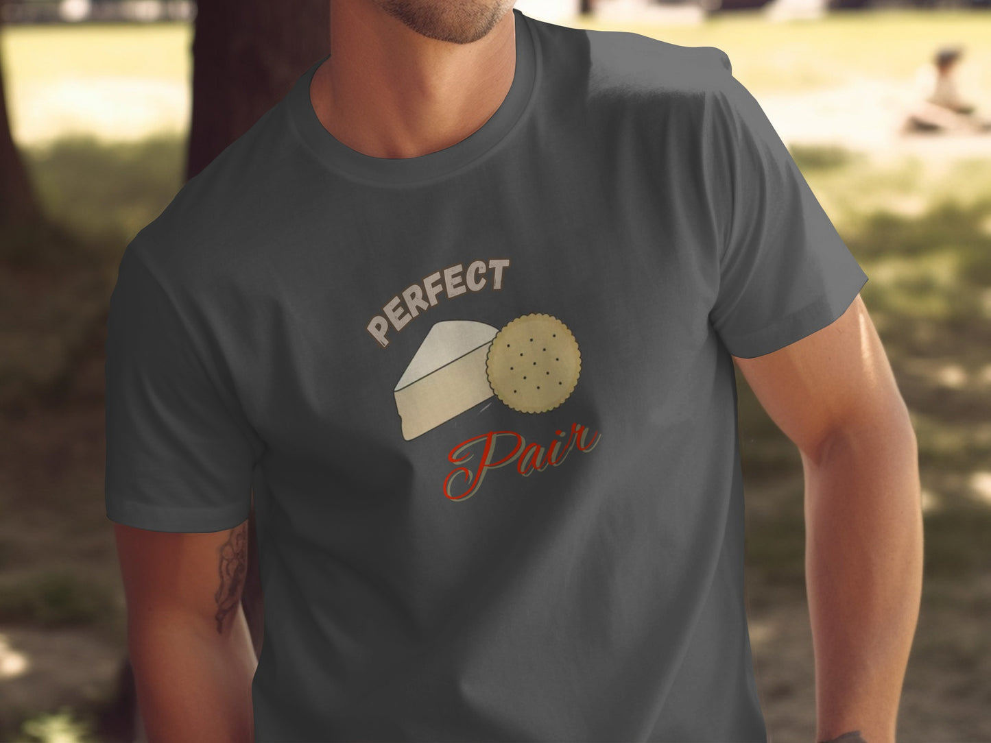 Perfect Pair Graphic T-Shirt Fun Cheese and Cracker