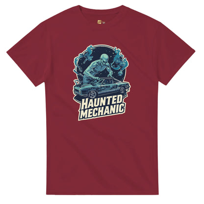 Haunted Mechanic graphic design on a Heavyweight T-shirt