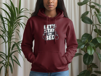 Let's Stay In Bed Graphic Hoodie Apparel