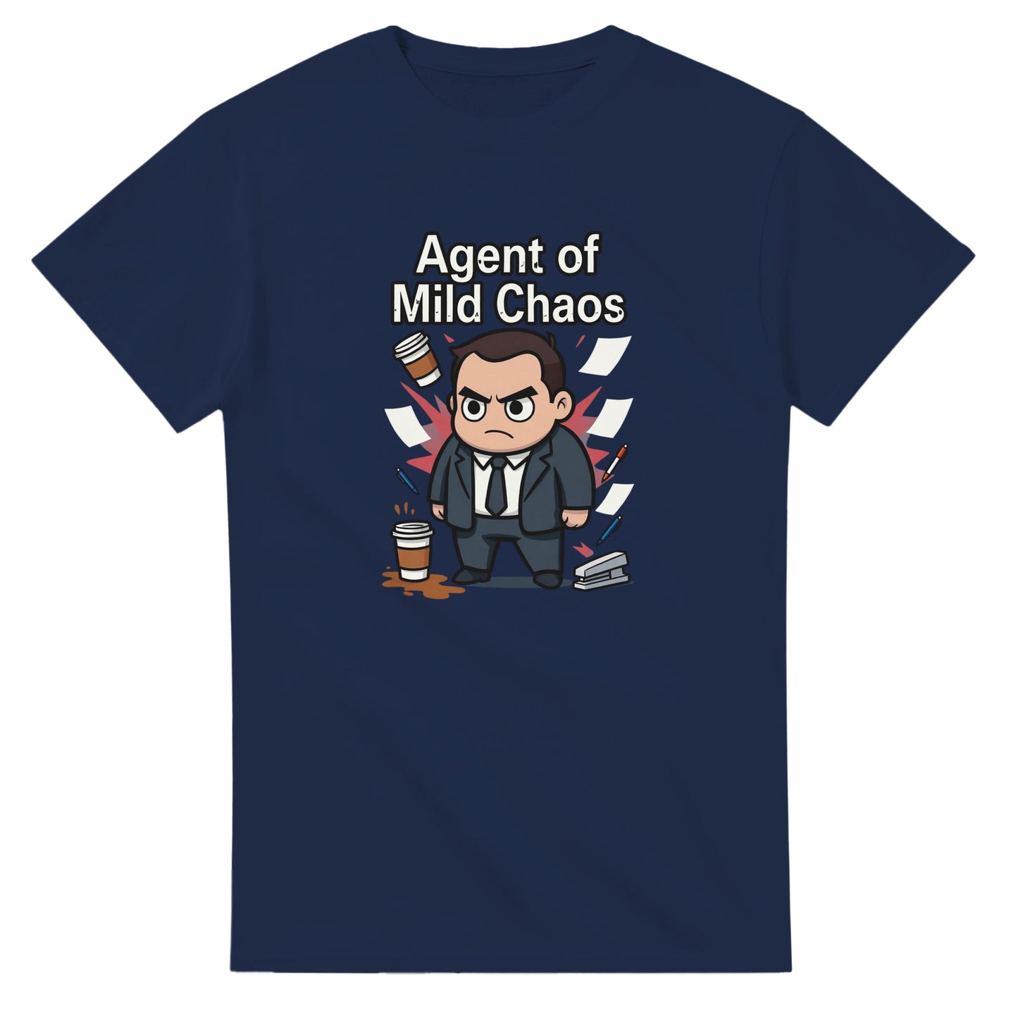 Agent of Mild Chaos graphic design on a Heavyweight T-shirt