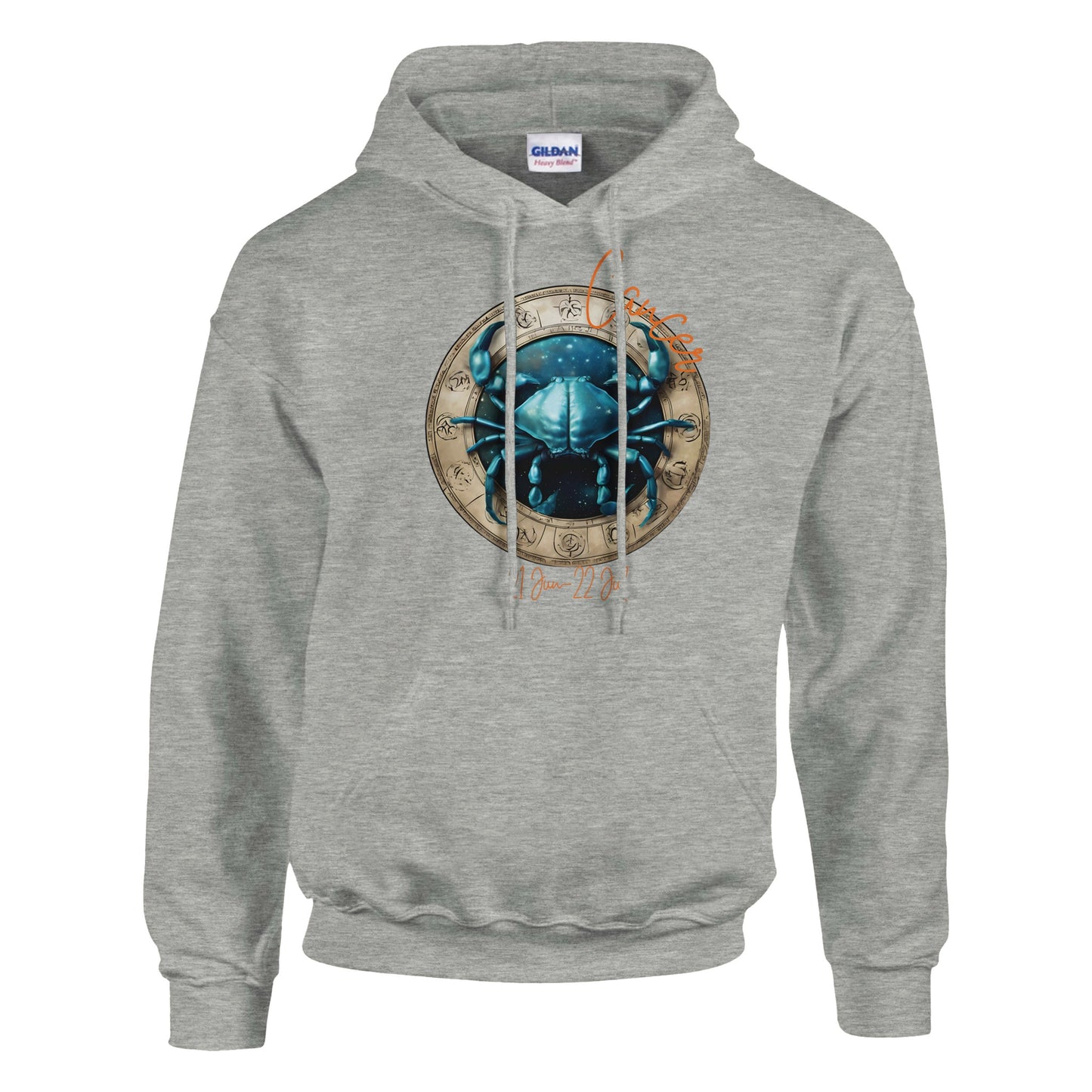 classic unisex pullover hoodie Astrology cancer crab personalized