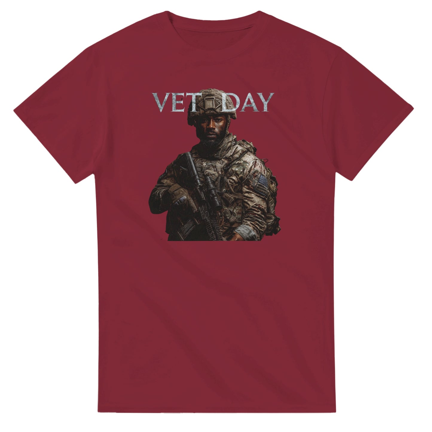Vet Day Commemorative on a heavyweight t-shirt