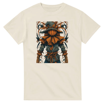 Autumn Harvest Scarecrow on a Heavyweight T-shirt