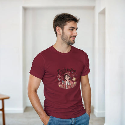 Deals Before Decaf heavyweight t-shirt mockup