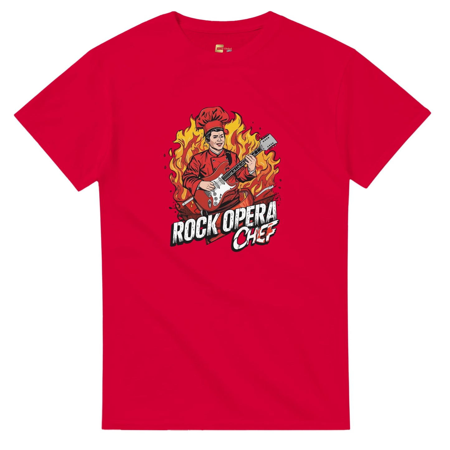 Rock Opera Chef graphic design on a Heavyweight T-shirt