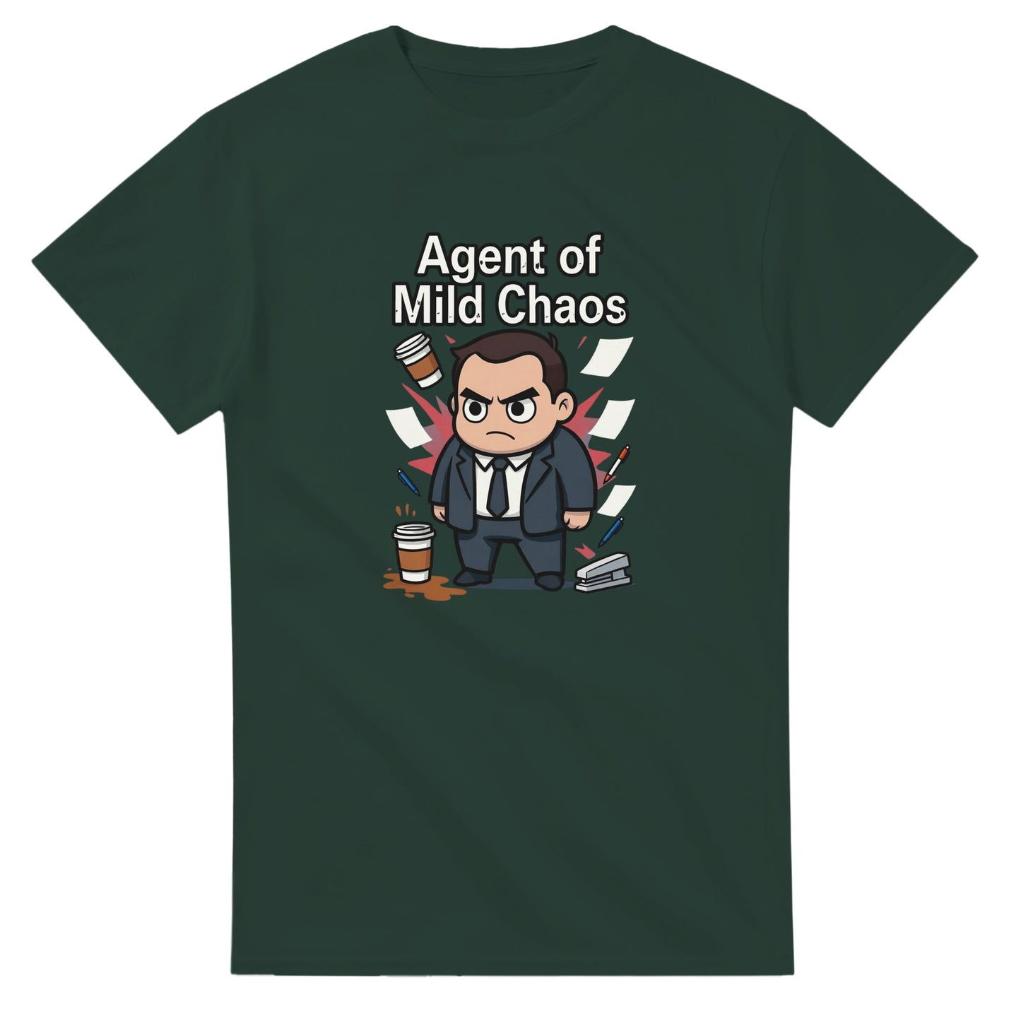 Agent of Mild Chaos graphic design on a Heavyweight T-shirt