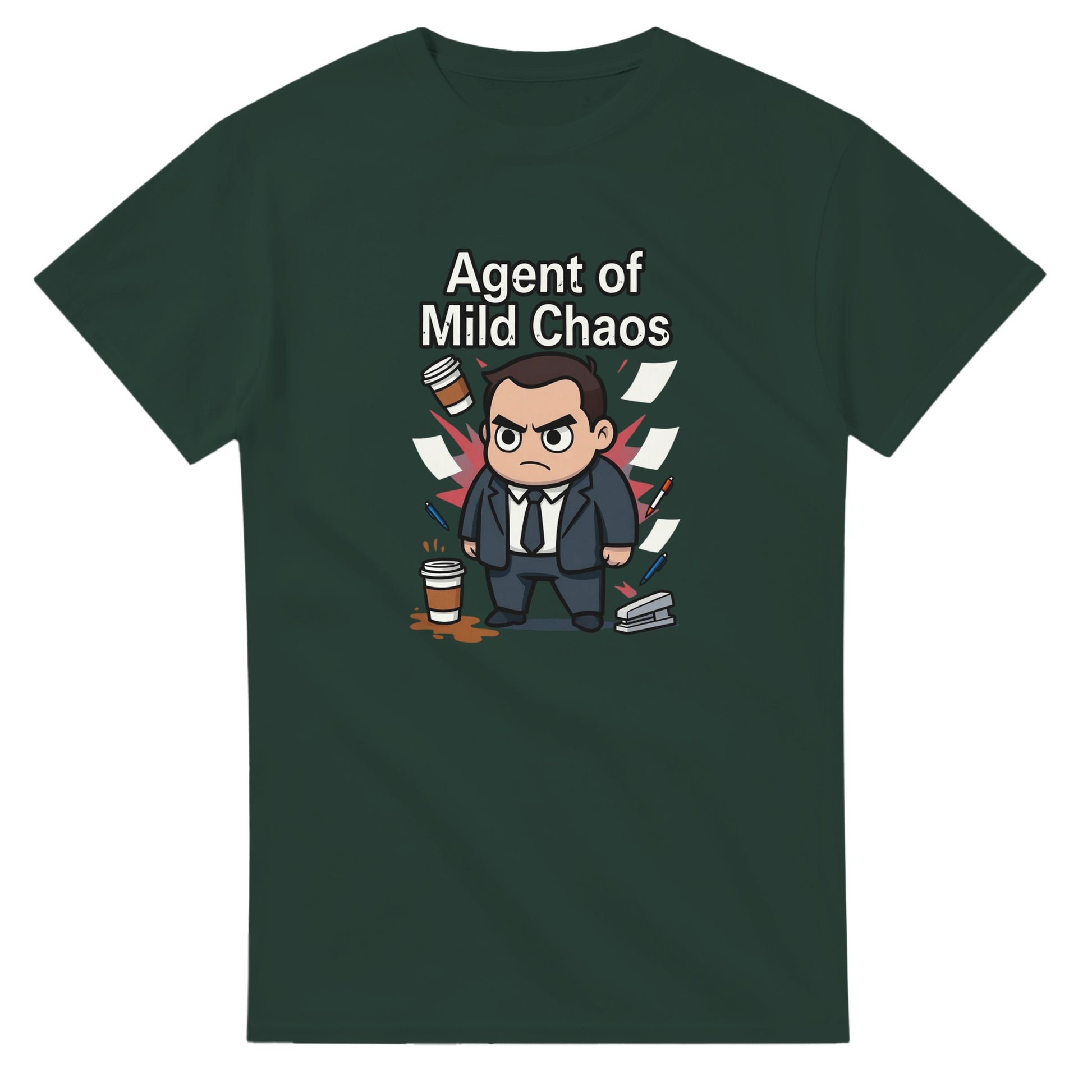 Agent of Mild Chaos graphic design on a Heavyweight T-shirt