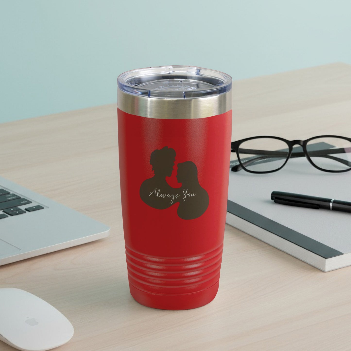 Always You Red Insulated Travel Tumbler with Lid
