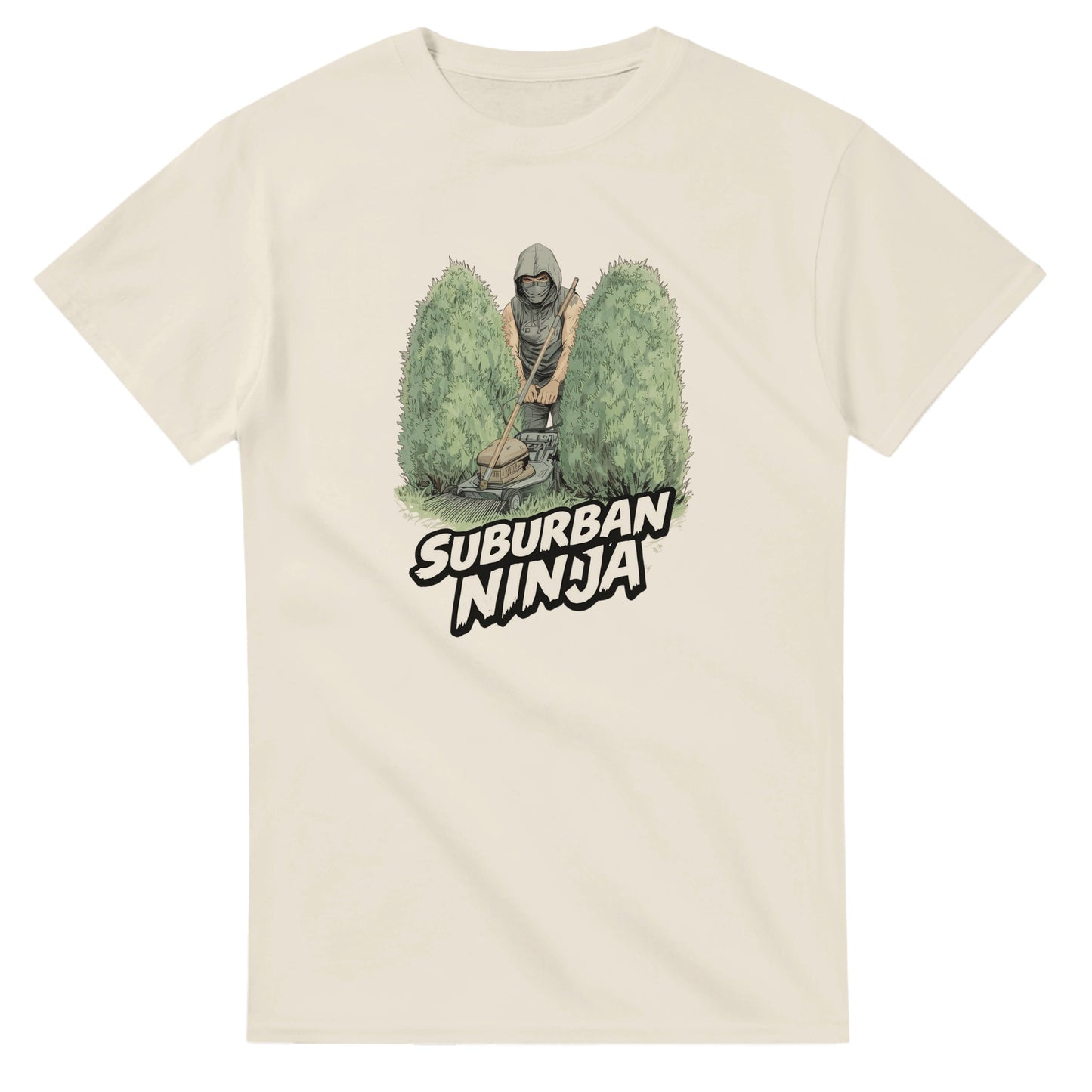 Suburban Ninja graphic design on a Heavyweight T-shirt