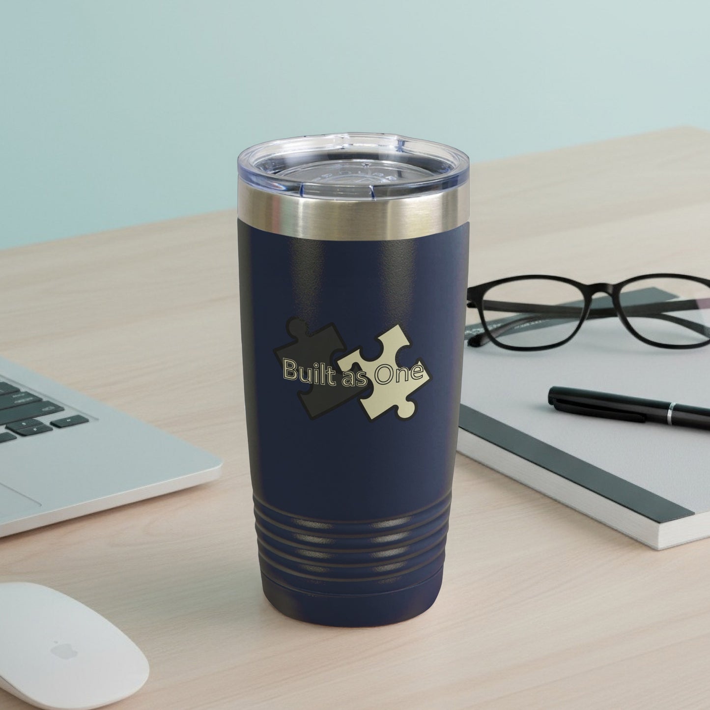 Built as One Puzzle Piece Design Insulated Tumbler