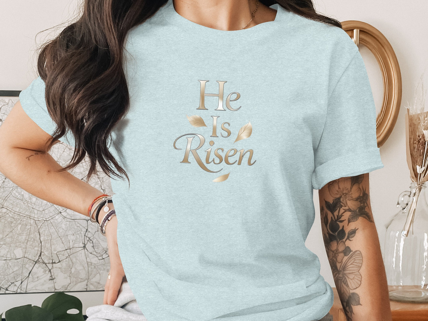 He Is Risen Faith Statement Light Blue Tee product type
He Is Risen
Christian Tee
Easter Shirt
Faith Apparel
Religious Top
Jesus Risen
Gold Print
Light Blue Shirt
Women T Shirt
Spiritual Gift
Easter Gift
Christian Clothing
Resurrection Day
Holy Week
Faith Based
Inspirational Tee
Graphic Tee
Trendy Christian
Gold Lettering
Scripture Shirt