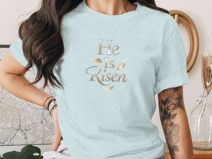 He Is Risen Faith Statement Light Blue Tee product type
He Is Risen
Christian Tee
Easter Shirt
Faith Apparel
Religious Top
Jesus Risen
Gold Print
Light Blue Shirt
Women T Shirt
Spiritual Gift
Easter Gift
Christian Clothing
Resurrection Day
Holy Week
Faith Based
Inspirational Tee
Graphic Tee
Trendy Christian
Gold Lettering
Scripture Shirt