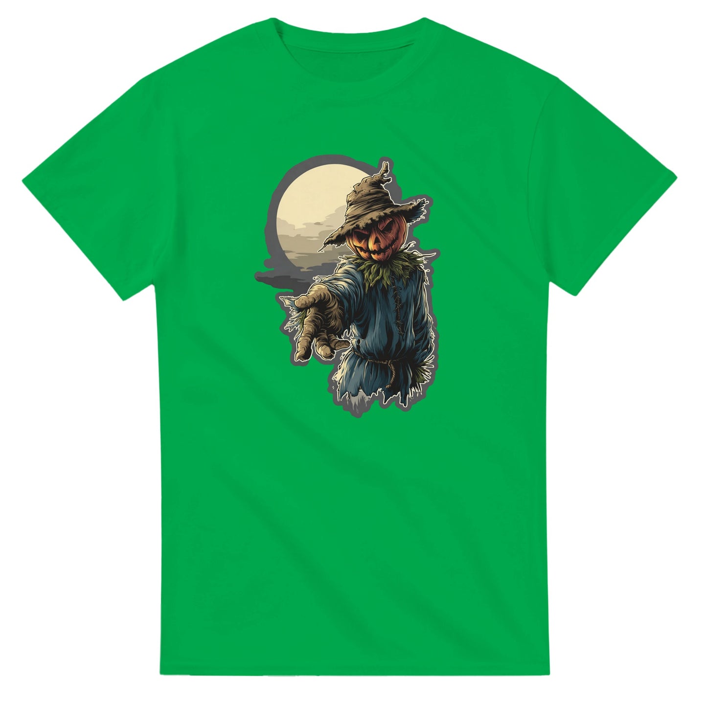 Ghoulishly Good Pumpkin Scarecrow on a Heavyweight T-shirt