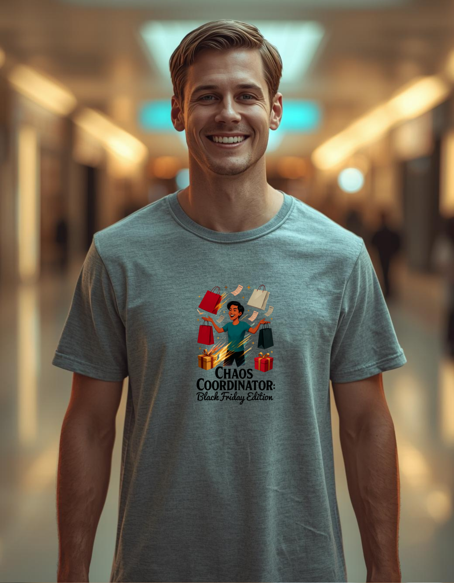 Chaos Coordinator Black Friday edition heavyweight t-shirt mockup