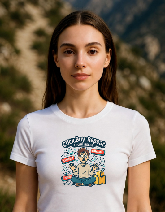 Click Buy Repeat Send Help heavyweight t-shirt mockup