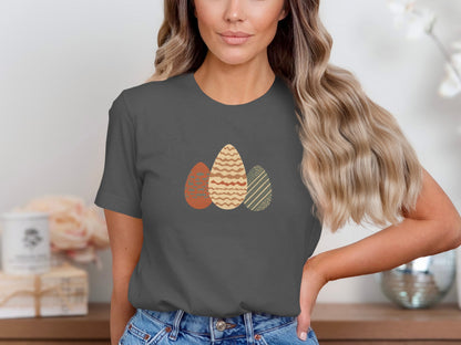 Stylish Three Patterned Eggs Design T Shirt product type
Easter Eggs, Patterned Eggs, Graphic Tee, Spring Design, Holiday Shirt, Festive Apparel, Egg Print, T Shirt, Casual Top, Womens Tee, Trendy Graphic, Unique Eggs, Boho Design, Cute Apparel, Gift Top, Seasonal Shirt, Short Sleeve, Apparel Item, Egg Art, Decorative Shirt