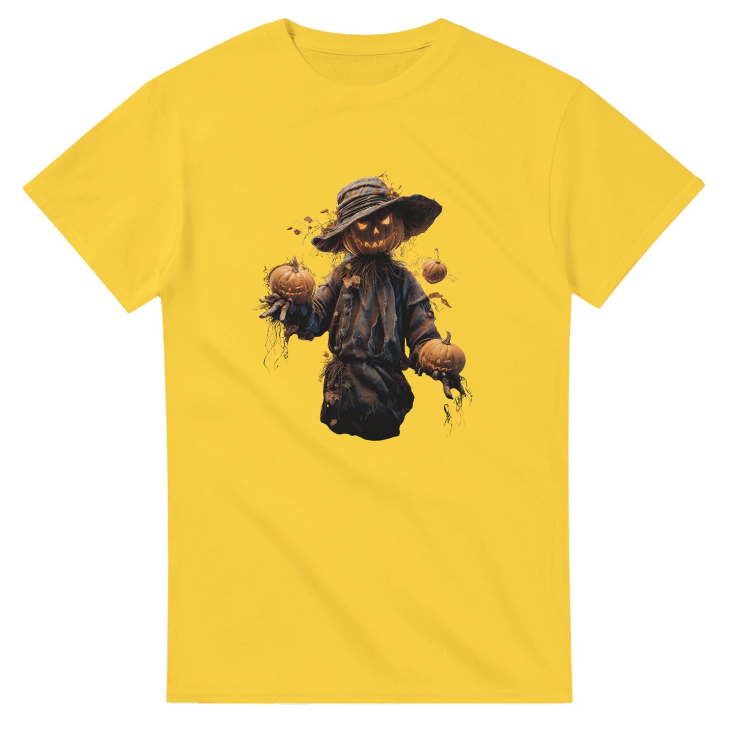 Spooky Jack-o'-Lantern on a Heavyweight T-shirt