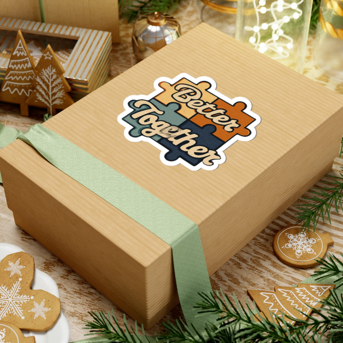 Better Together Puzzle Design Gift Box for Holidays