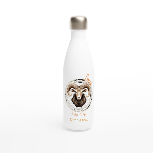 17oz stainless steel water bottle fiery Aries personalized