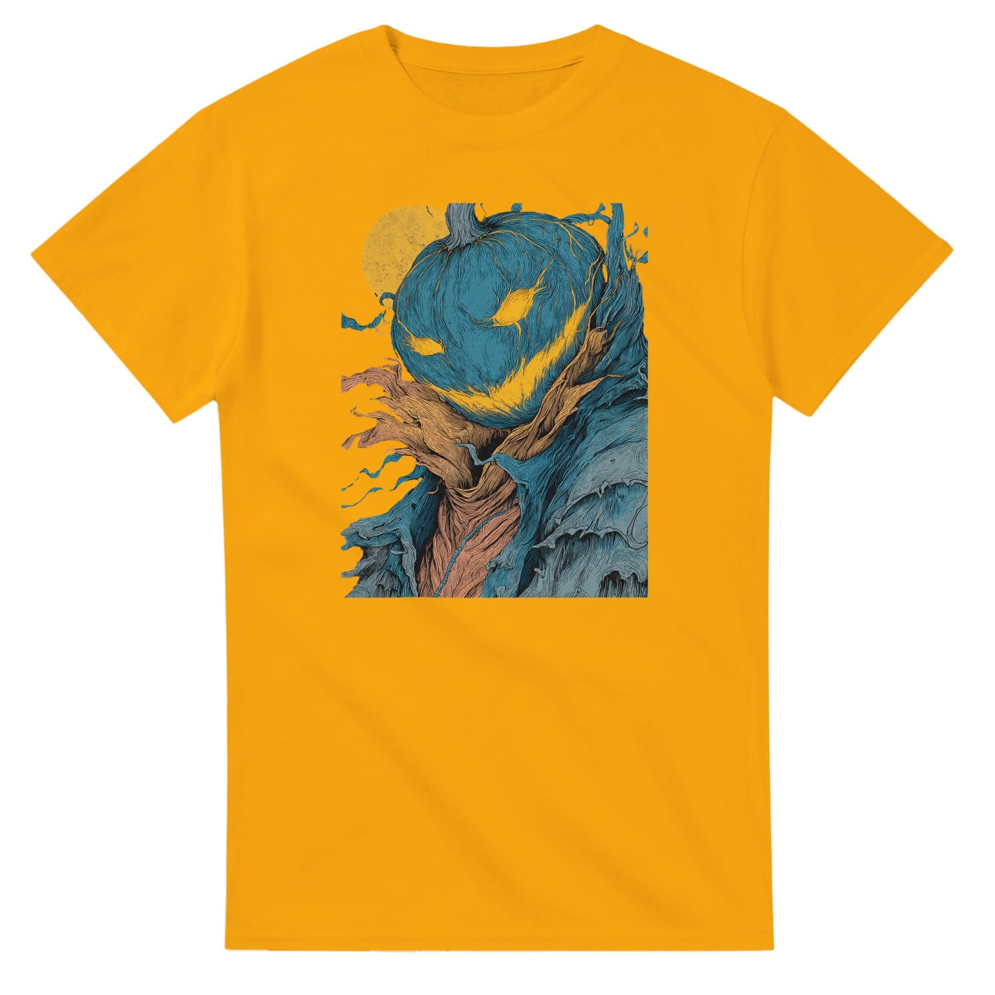 Mysterious Jack-o'-Lantern on a Heavyweight T-shirt