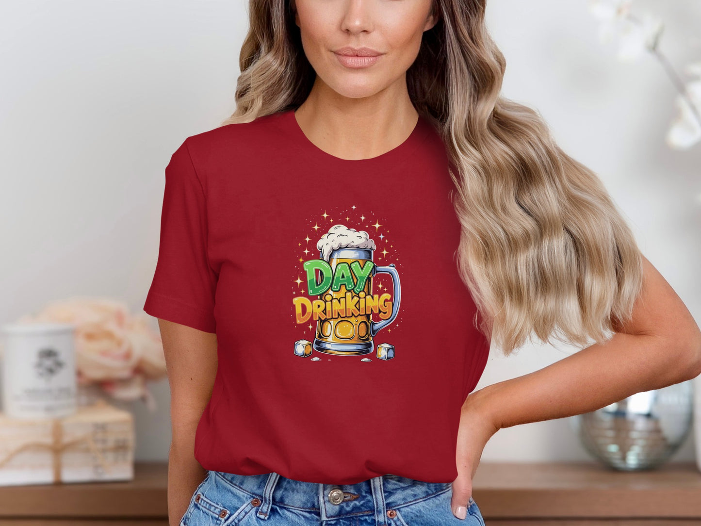 Fun Day Drinking Graphic Tee for Casual Outings