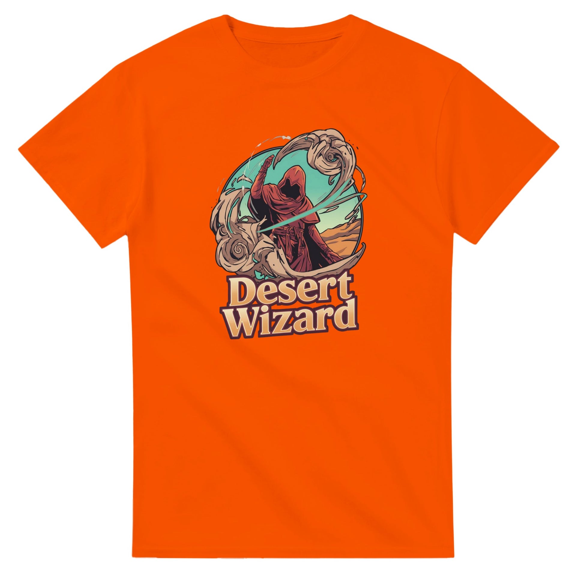 Mystic Desert Wizard graphic design on a Heavyweight T-shirt