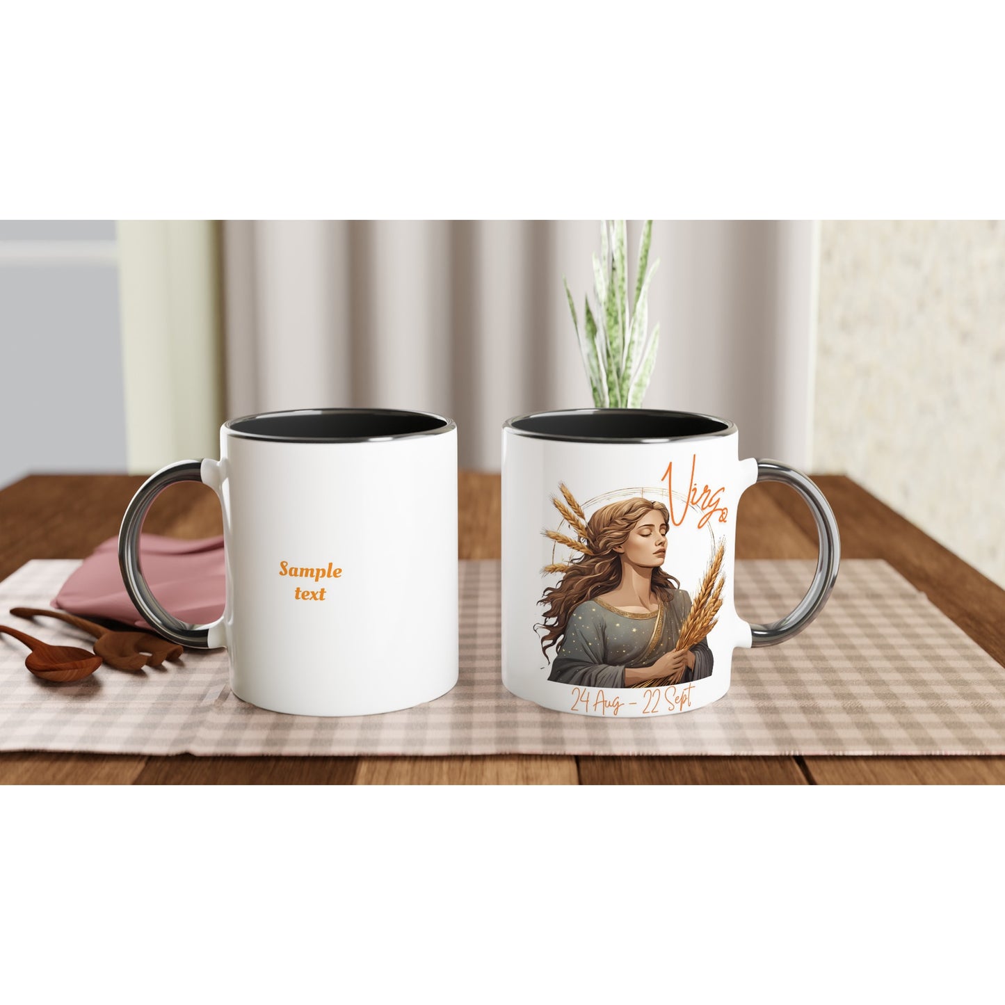 Virgo Harvester on an 11oz Ceramic Mug with Color Inside